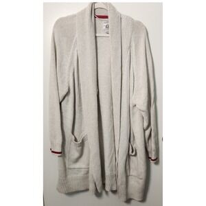 Roots Cabin Women's Open Knit Midline Cardigan‎ XL Cotton Recycled Polyester